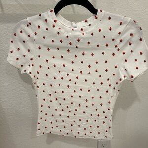 Skims strawberry cotton rib tshirt